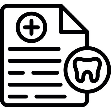 Diş Kliniği simge vektör çizim