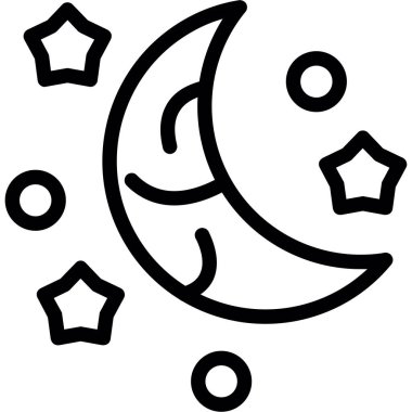 Ay. Web simgesi basit illüstrasyon