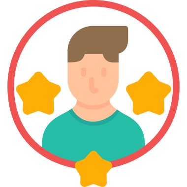 Rozet düz vektör simgesi