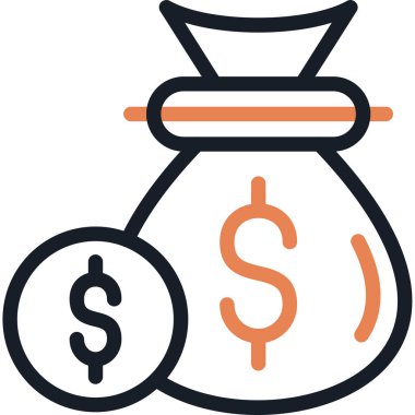 Dolar para çantası simgesi