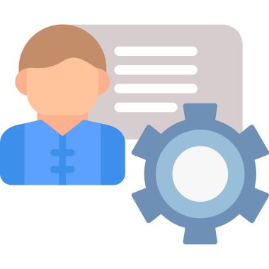 çalışan yönetimi simgesi vektör illüstrasyonu