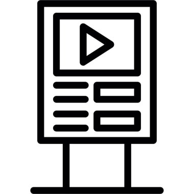 video simgesi vektör illüstrasyonu