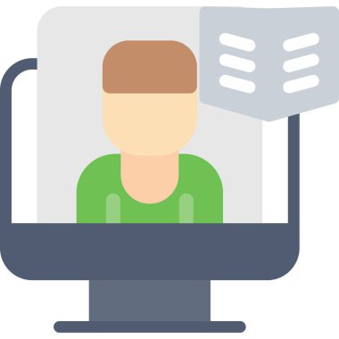 çevrimiçi öğrenim basit vektör illüstrasyonu