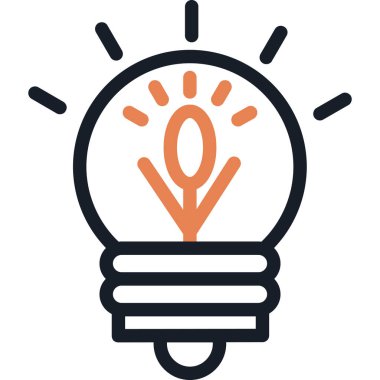 Bir fikrim var. Web simgesi basit illüstrasyon