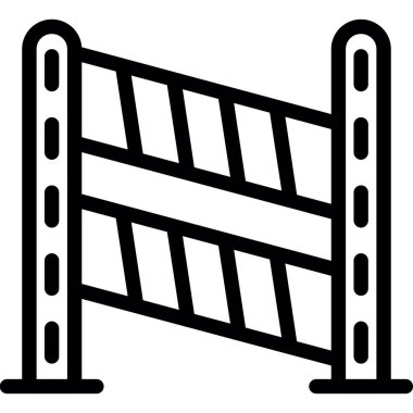 Bariyer. Web simgesi basit illüstrasyon