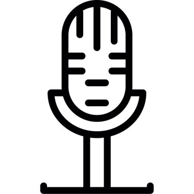 mikrofon simgesi vektör illüstrasyonu