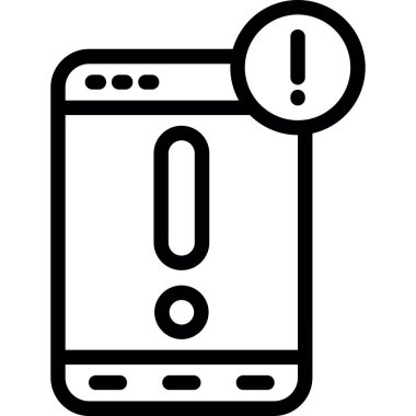 Telefon uyarı simgesi. Beyaz arkaplanda izole edilmiş web tasarımı için telefon uyarı vektörü simgesi