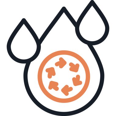 damla simgesi, vektör illüstrasyonu