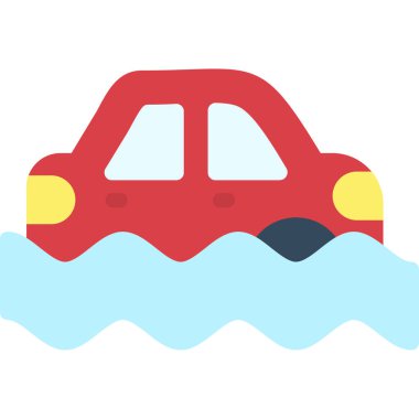 araba su aracı simgesi vektör illüstrasyon tasarımı