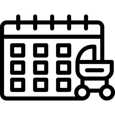 Takvim simgesi vektör illüstrasyonu