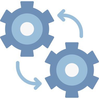 dişli düz vektör simgesi