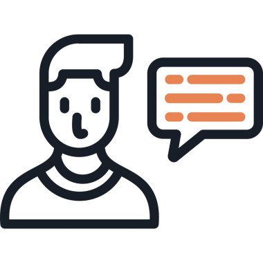 Sohbet simgesi vektör illüstrasyonu