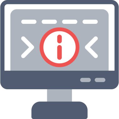 Bilgisayar. Web simgesi basit illüstrasyon