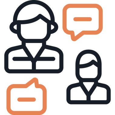 iş insanları simgesi, vektör illüstrasyonu