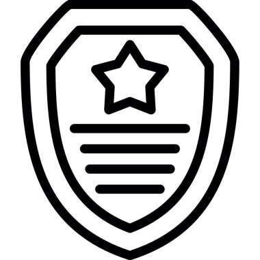 Kalkan simgesinin vektör illüstrasyonu