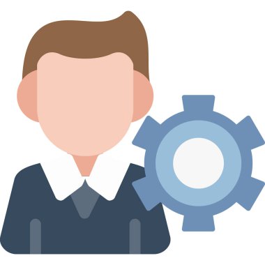 iş düz vektör simgesi