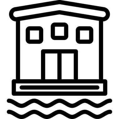 Otel simgesi vektör illüstrasyonu