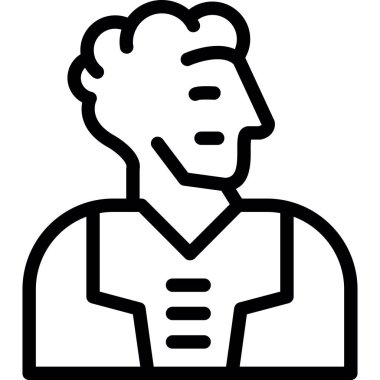 Sakallı bir adam, taslak tarzı.