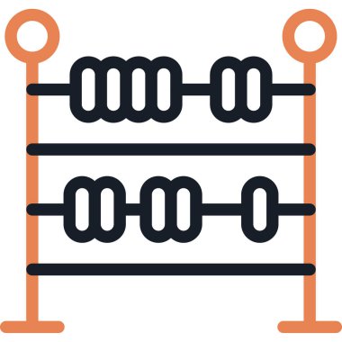 abacus simgesi, vektör illüstrasyonu