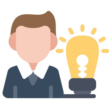 Yaratıcı bir fikir simge vektör çizim