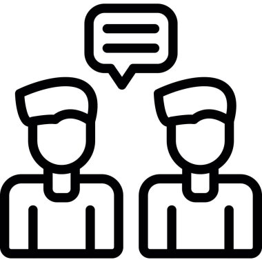 Sohbet toplantı simgesi, özet vektörü