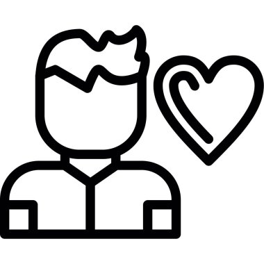 Kalp. Web simgesi basit illüstrasyon