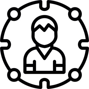 iş adamı simgesi - taslak biçimi