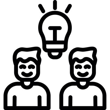 ampul yaratıcı simge, vektör illüstrasyonu