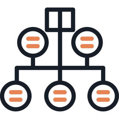 ağ paylaşım vektör çizgisi simgesi