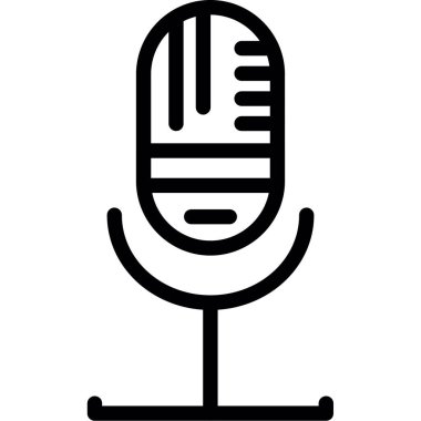mikrofon simgesi vektör illüstrasyonu