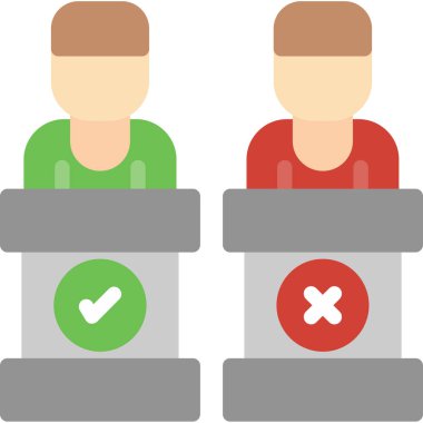 Düz vektör simgesi oylanıyor