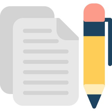 Kalem. Web simgesi basit illüstrasyon