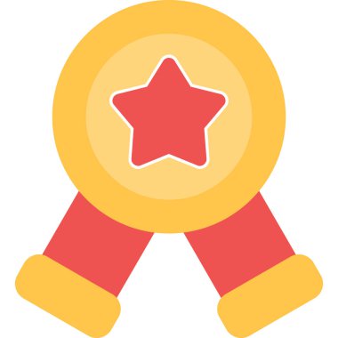 ödül madalya ikonu vektör illüstrasyonu