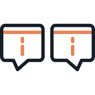 Sohbet web simgesi vektör illüstrasyonu