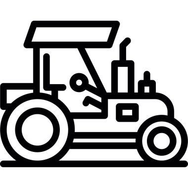 Traktör ikon vektör illüstrasyonu