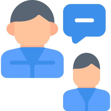 Konuş. Web simgesi basit illüstrasyon