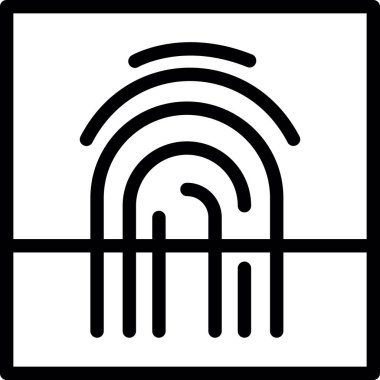 parmak izi simgesi, vektör çizimi