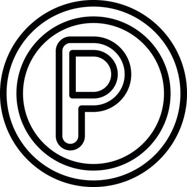 Para para birimi simgesi ana hat biçiminde