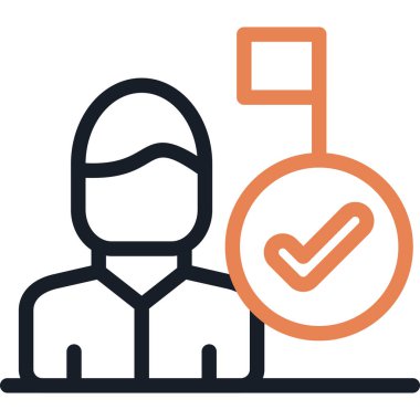 İşadamı işaretleme simgesi, satır tasarımı