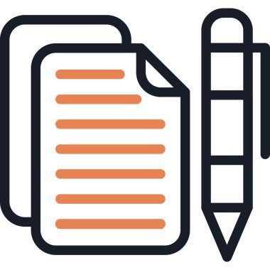 Kalem. Web simgesi basit illüstrasyon