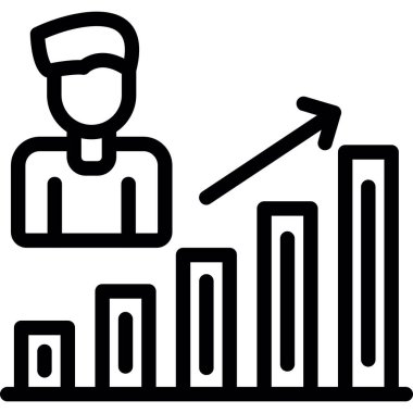 Grafik grafik büyümesi simgesi tam biçimli