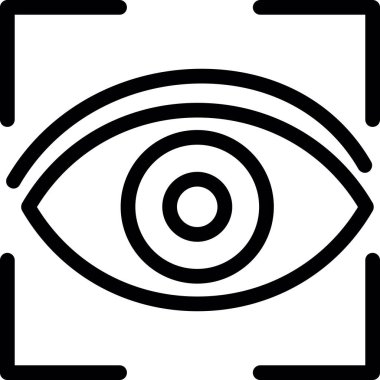Göz. Web simgesi basit illüstrasyon