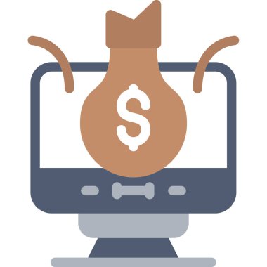 para çevrimiçi alışveriş simgesi düz stil