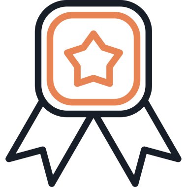 Madalya ödülü simgesi doldurulmuş taslak biçiminde