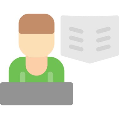 Defter simgesi olan adam