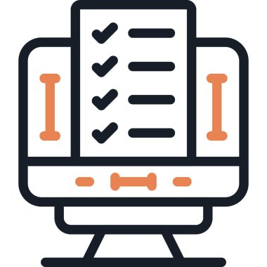 Kontrol listesi simgesi vektör illüstrasyonu