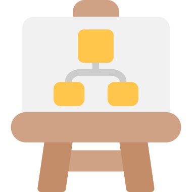 Resepsiyon sandalye düz vektör simgesi