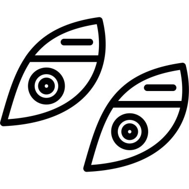 Göz görme ikonu dış hat vektörü. Göz görüşü. vizyon