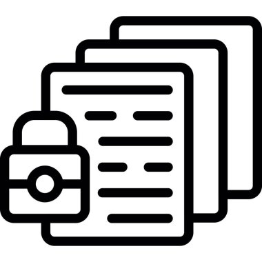 dosya kilidi simgesi, vektör tasarımı