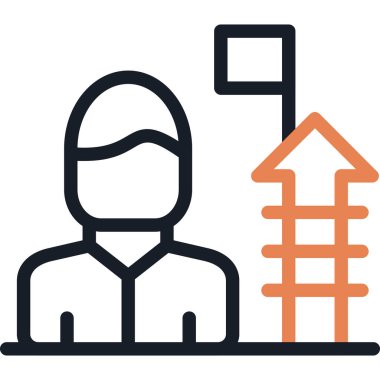 Maskeli ve maskeli bir adamın vektör çizimi